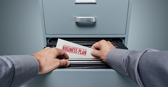 Office clerk finds business plan in file cabinet