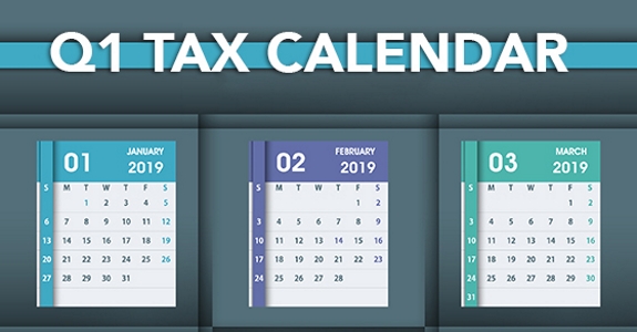 Q1 2018 tax calendar