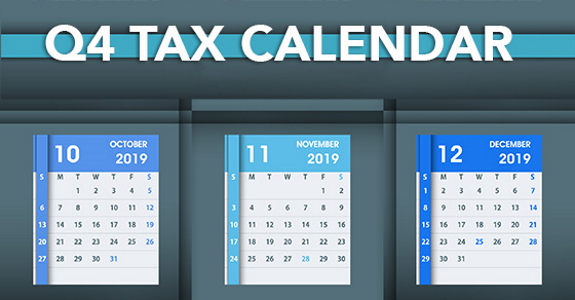 Q4 Tax Calendar