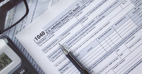 Picture of blank IRS Form 1040
