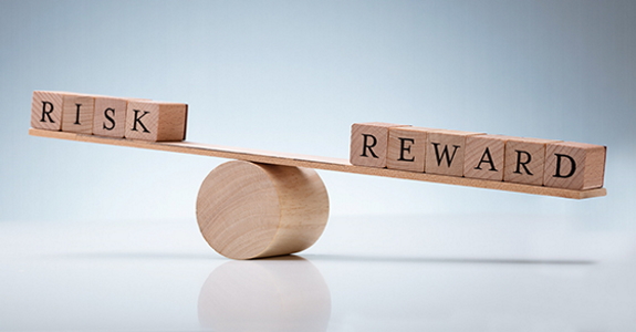 Photo illustration of the balance of risk and reward