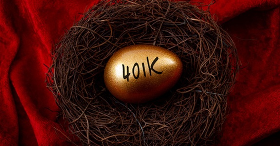 Golden egg labeled '401(k)'
